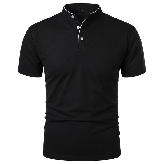 Stretch Fit Herenpolo met Moderne Kraag - Van Dongen Mode