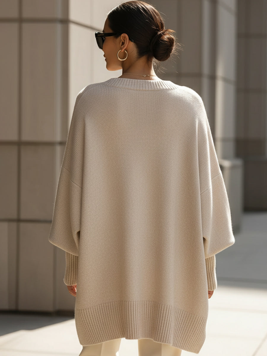 Oversized Lange Modieuze Trui - Van Dongen Mode