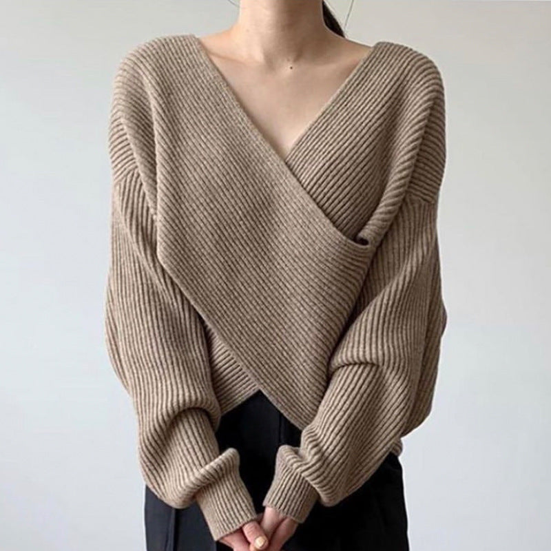 Elegante Kruisgebreide Trui - Van Dongen Mode