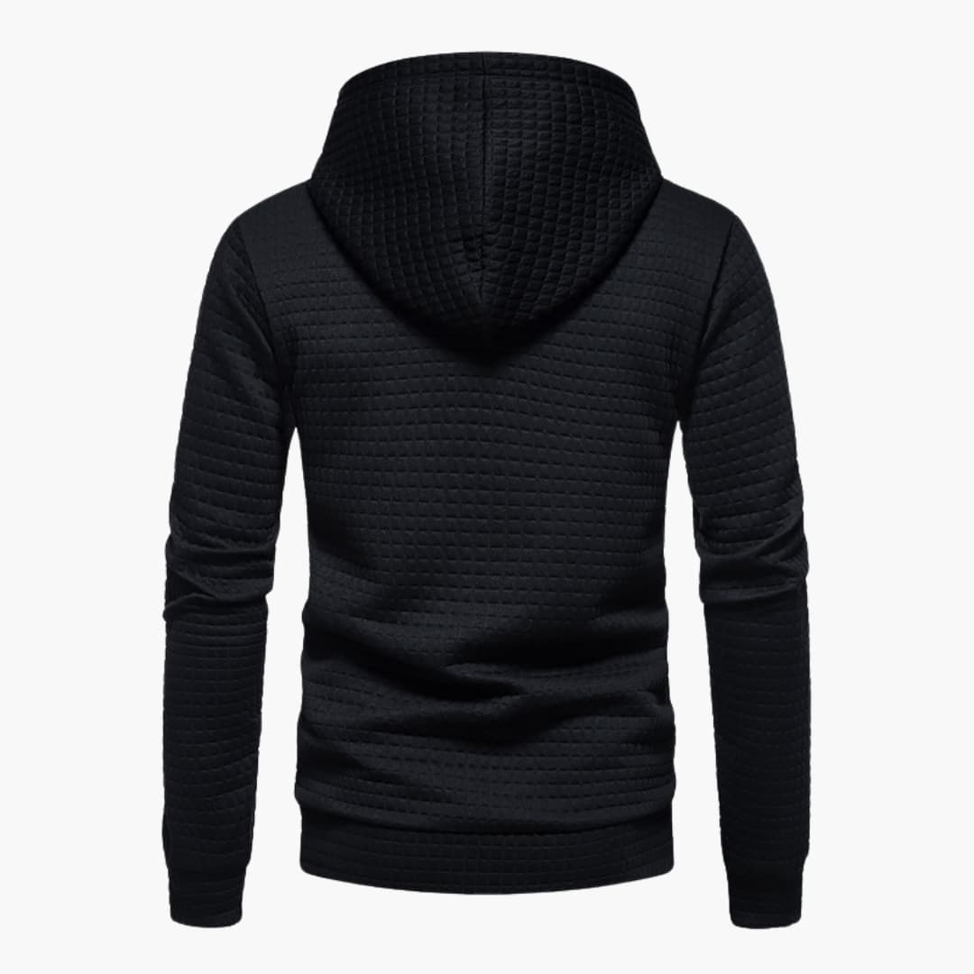 Comfortabele Herenhoodie met Ruitpatroon - Van Dongen Mode