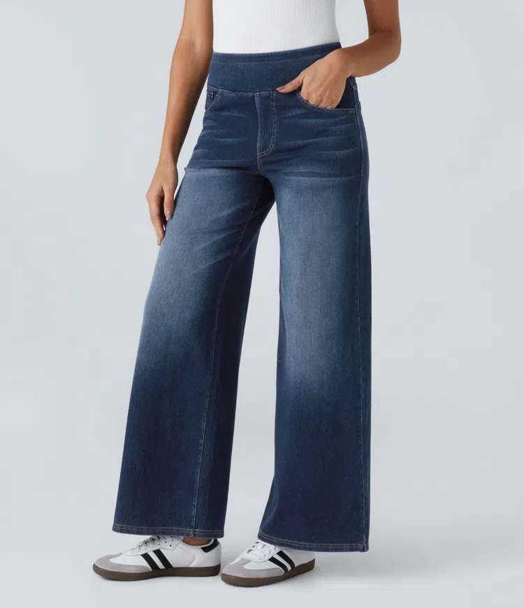 Comfortabele Jeans met Hoge Taille - Van Dongen Mode