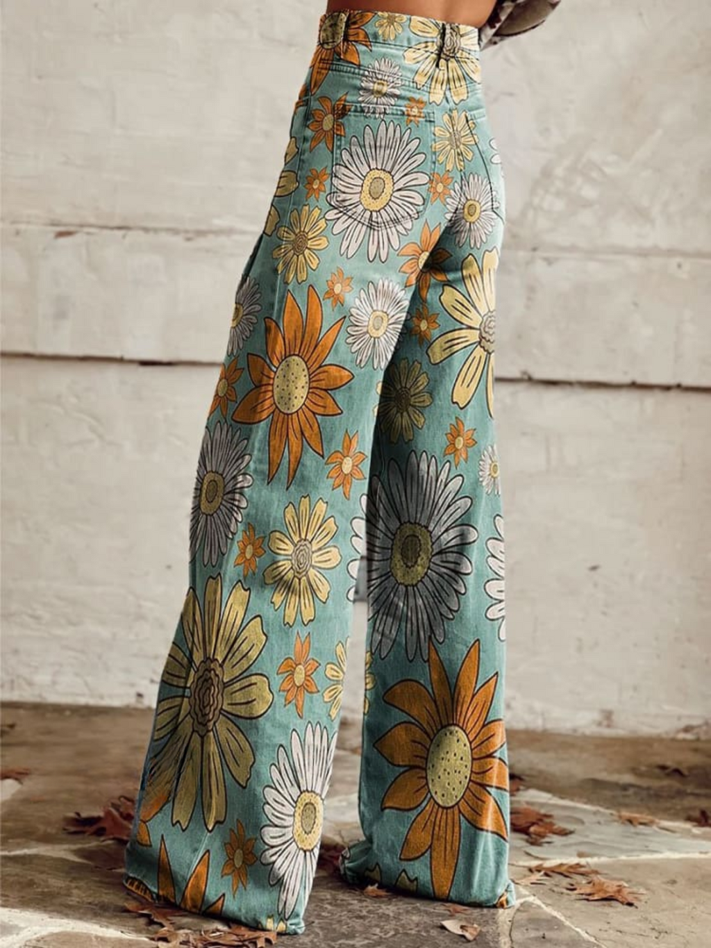 Vintage Bloemenpatroon Palazzo Broek - Van Dongen Mode