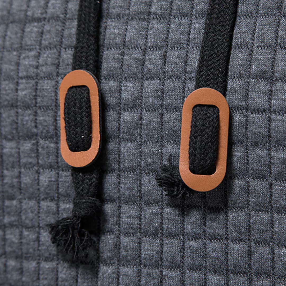 Comfortabele Herenhoodie met Ruitpatroon - Van Dongen Mode