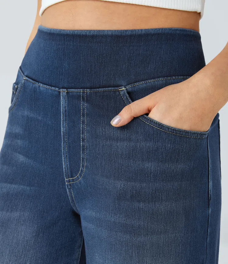 Comfortabele Jeans met Hoge Taille - Van Dongen Mode