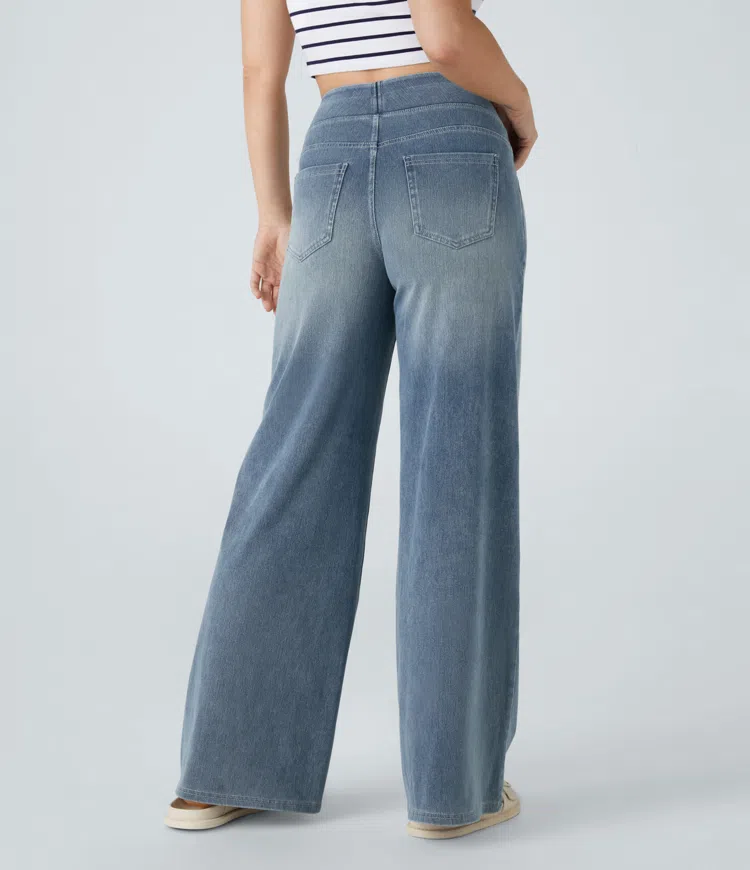 Comfortabele Jeans met Hoge Taille - Van Dongen Mode