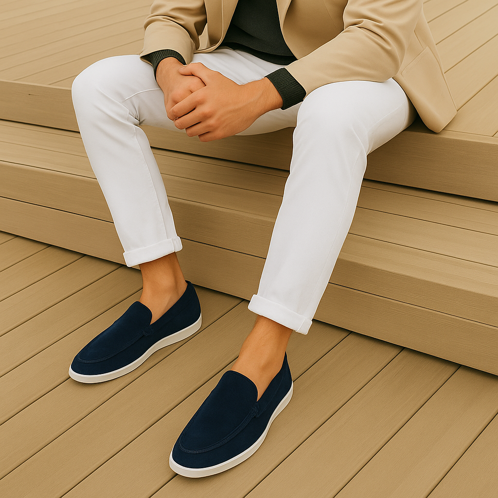 Elegante Suède Herenloafers - Van Dongen Mode