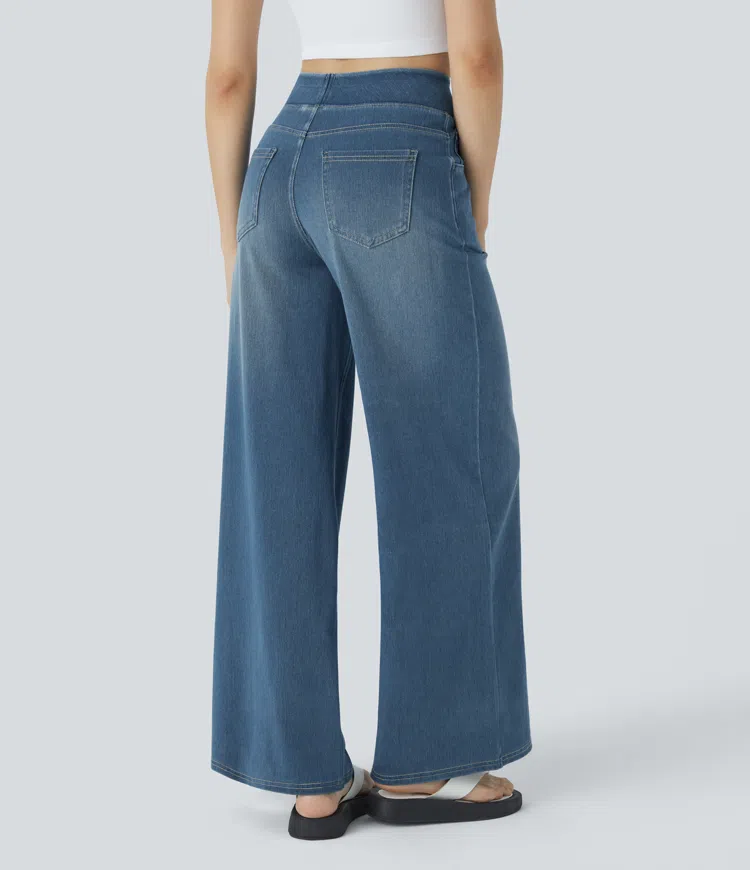 Comfortabele Jeans met Hoge Taille - Van Dongen Mode