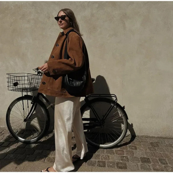 Suède Statement Coat - Van Dongen Mode