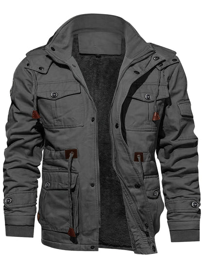 Lange Outdoor Herenjas met Pluche Voering - Van Dongen Mode