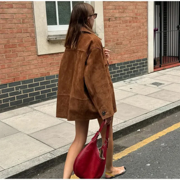 Suède Statement Coat - Van Dongen Mode