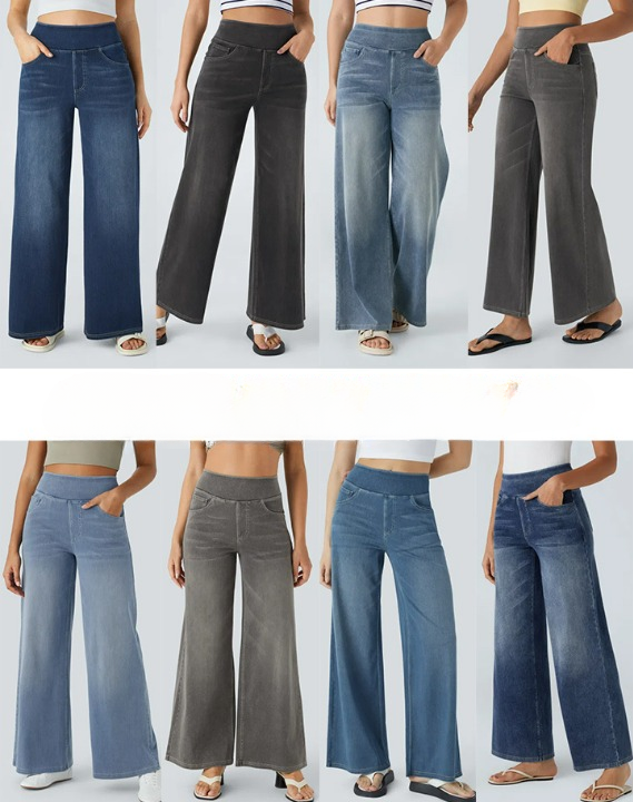 Comfortabele Jeans met Hoge Taille - Van Dongen Mode