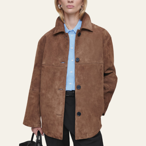Suède Jas met Kraag - Van Dongen Mode