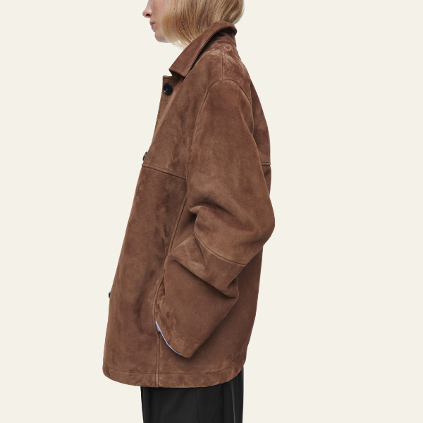Suède Jas met Kraag - Van Dongen Mode