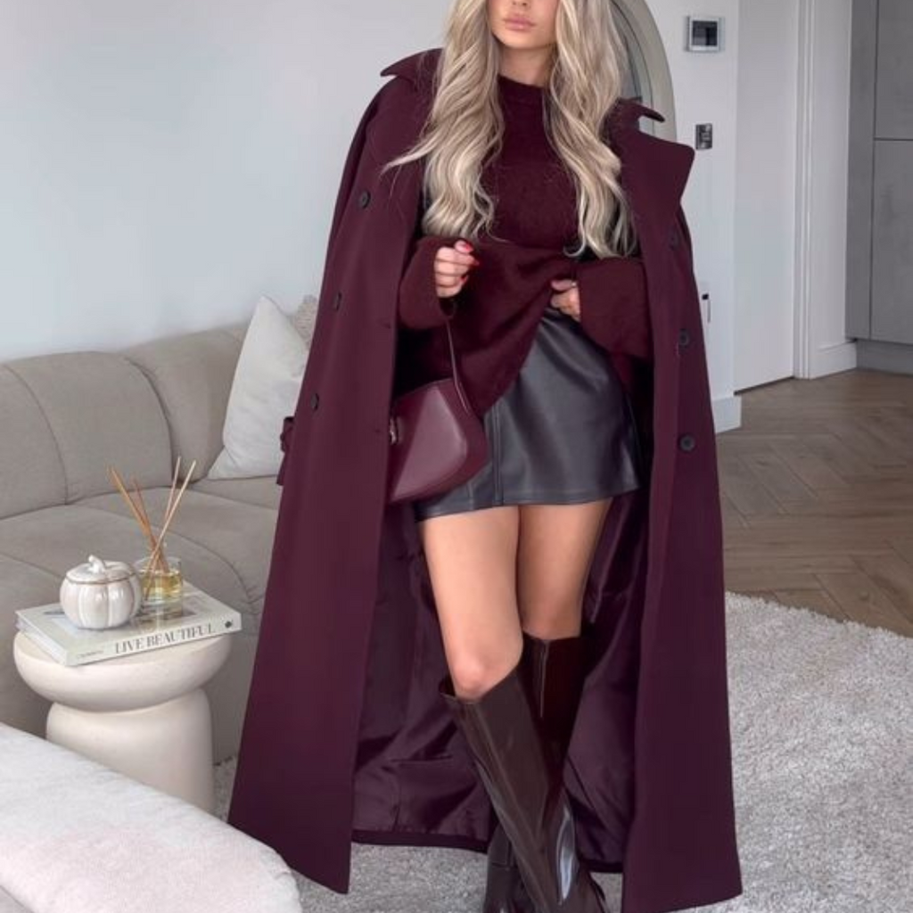 Chique Bordeaux Jas - Van Dongen Mode