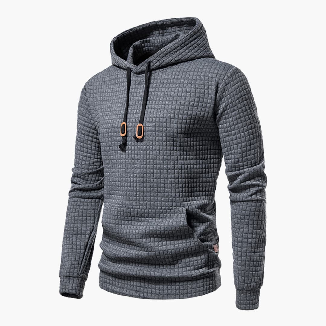 Comfortabele Herenhoodie met Ruitpatroon - Van Dongen Mode
