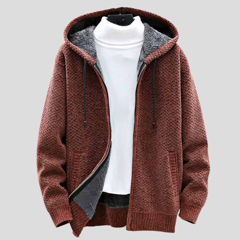 Gebreide Hoodie met Teddyvoering - Van Dongen Mode