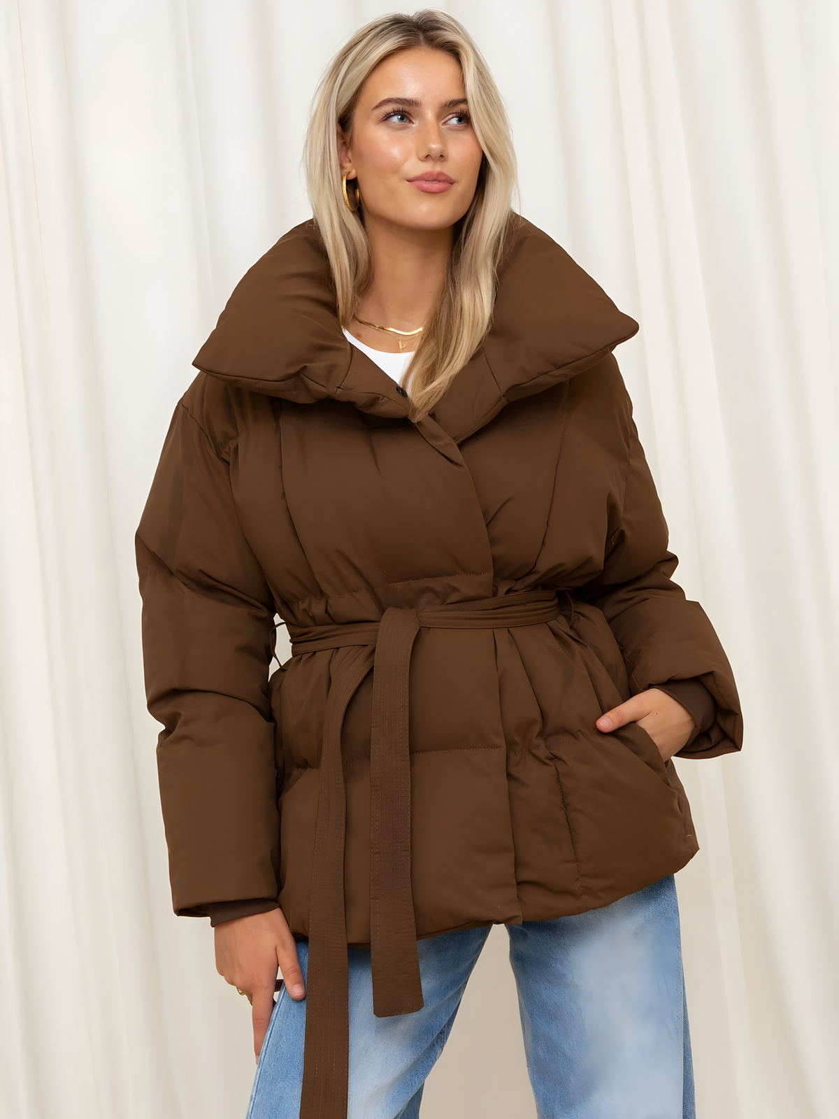 Elegante Gewatteerde Winterjas - Van Dongen Mode