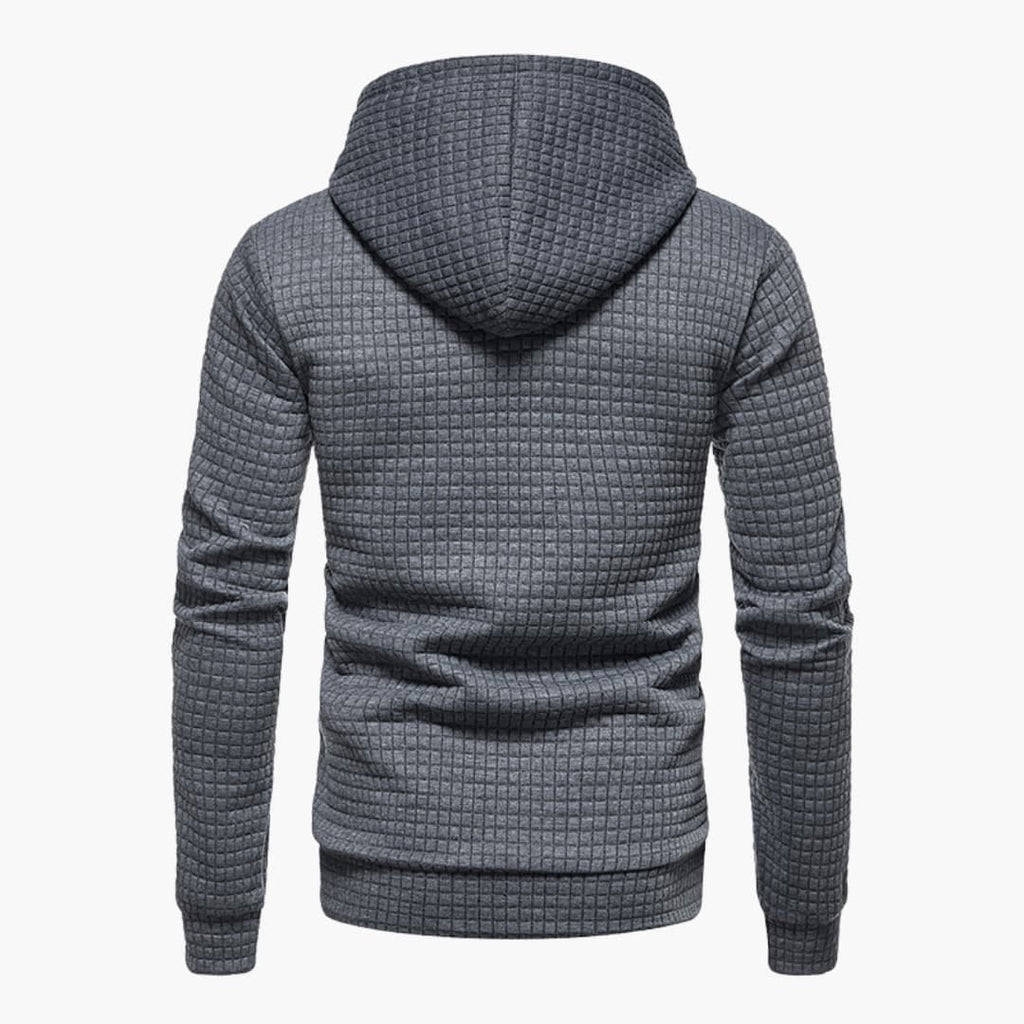 Comfortabele Herenhoodie met Ruitpatroon - Van Dongen Mode