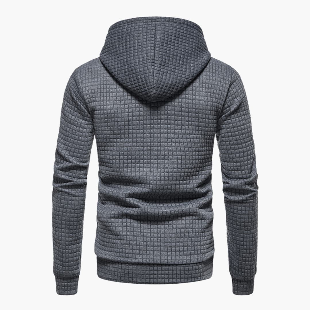 Comfortabele Herenhoodie met Ruitpatroon - Van Dongen Mode