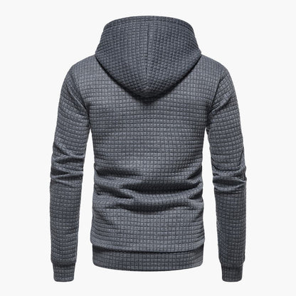 Comfortabele Herenhoodie met Ruitpatroon - Van Dongen Mode