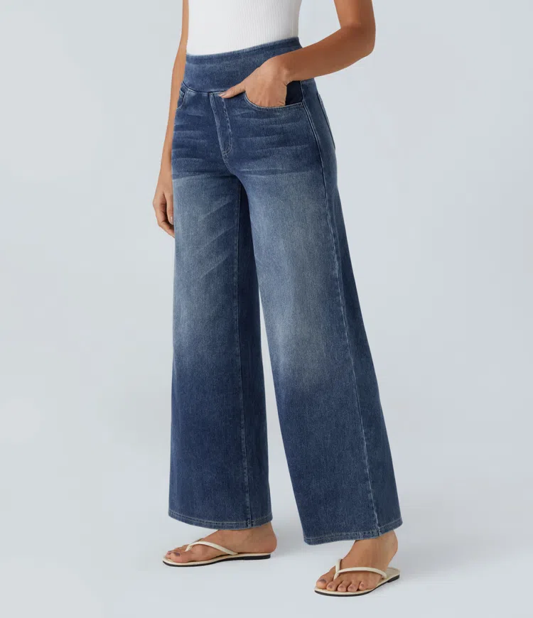 Comfortabele Jeans met Hoge Taille - Van Dongen Mode