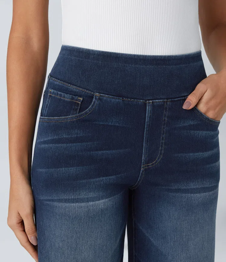 Comfortabele Jeans met Hoge Taille - Van Dongen Mode