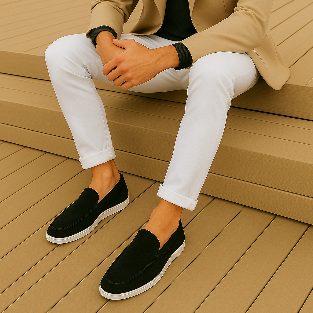 Elegante Suède Herenloafers - Van Dongen Mode
