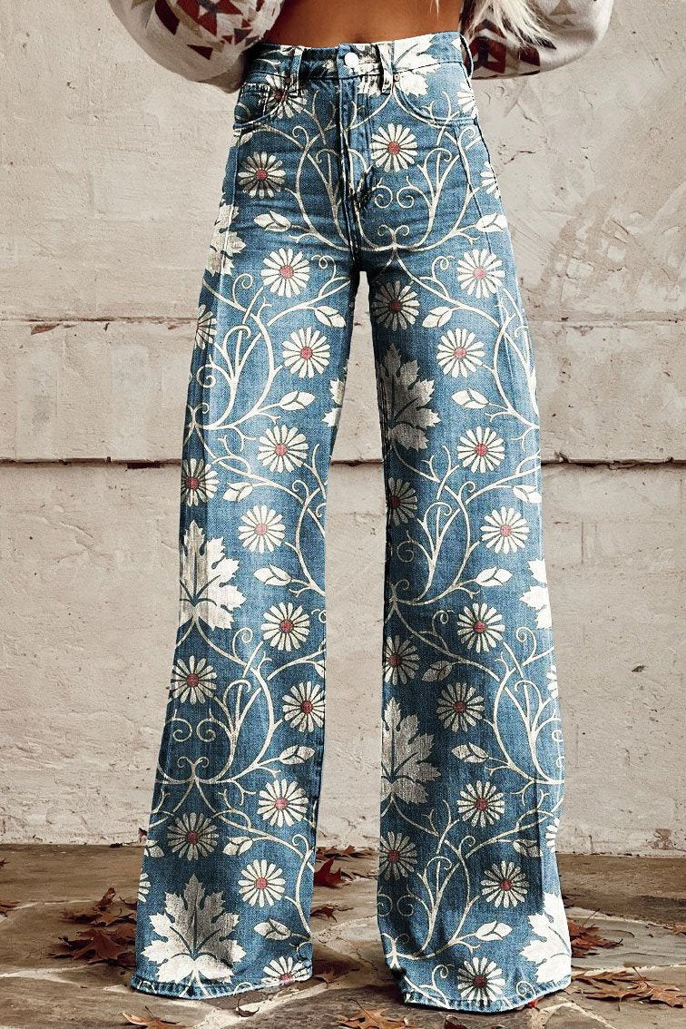 Elegante Boho Broek met Bloemenpatroon - Van Dongen Mode