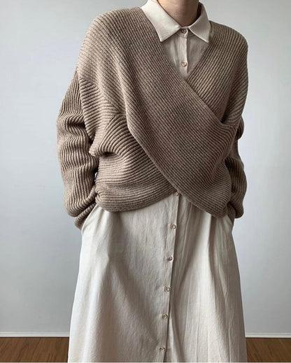 Elegante Kruisgebreide Trui - Van Dongen Mode