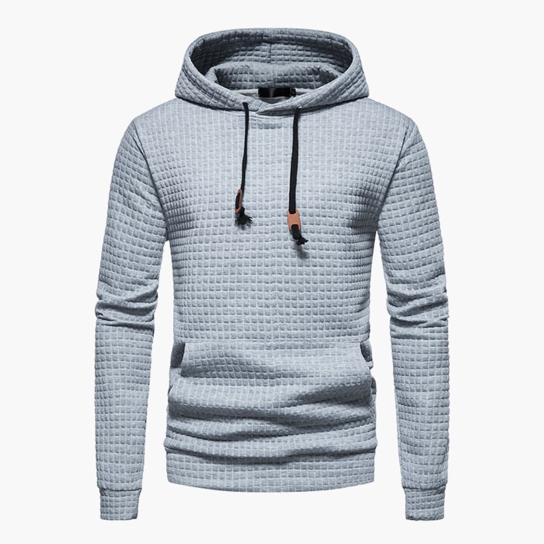 Comfortabele Herenhoodie met Ruitpatroon - Van Dongen Mode