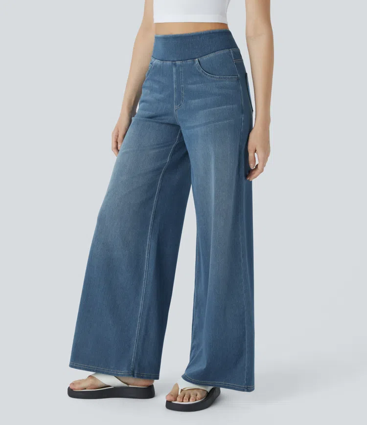 Comfortabele Jeans met Hoge Taille - Van Dongen Mode