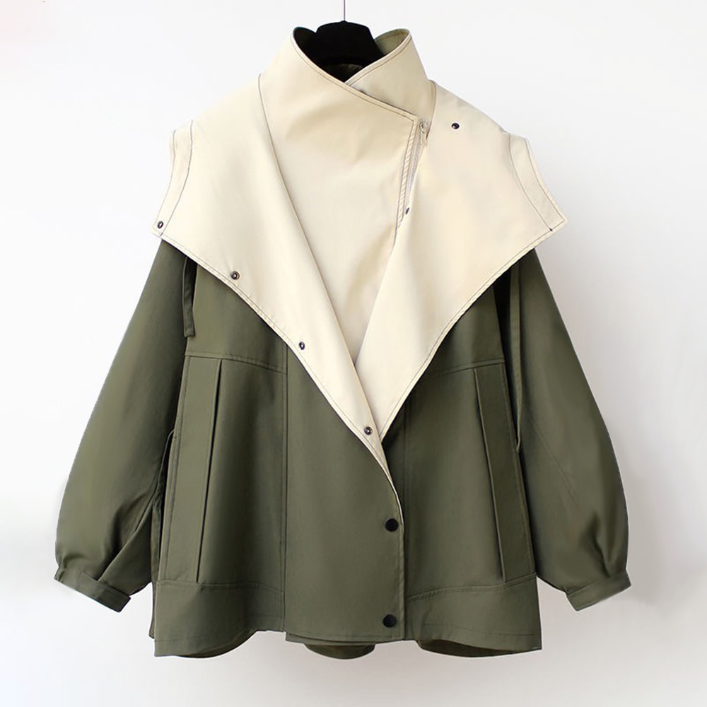 Moderne Tweekleurige Trenchcoat - Van Dongen Mode
