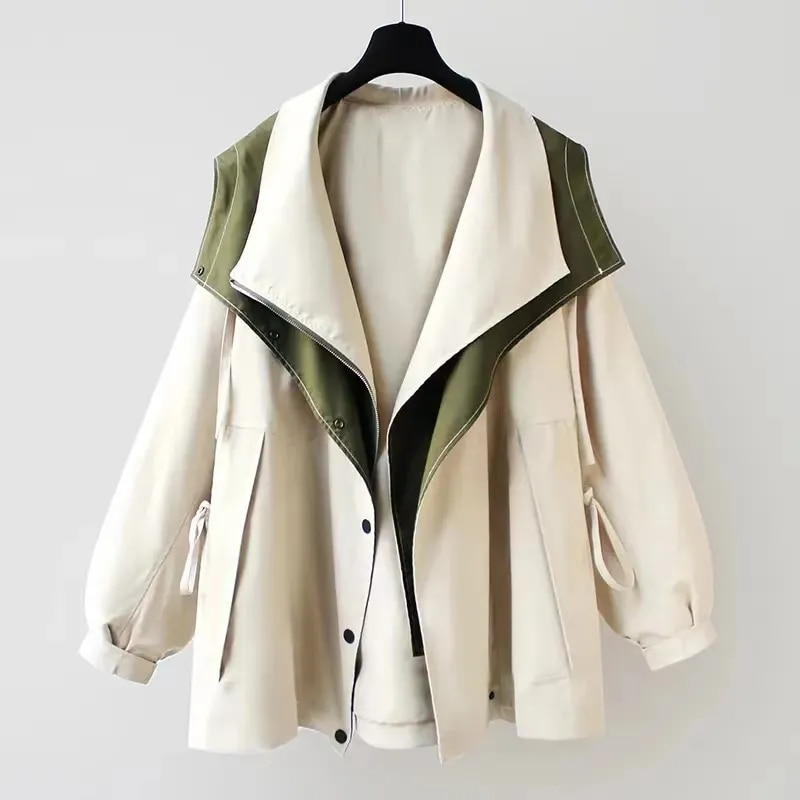 Moderne Tweekleurige Trenchcoat - Van Dongen Mode