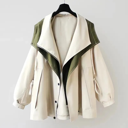Moderne Tweekleurige Trenchcoat - Van Dongen Mode