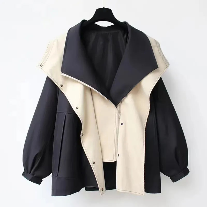 Moderne Tweekleurige Trenchcoat - Van Dongen Mode
