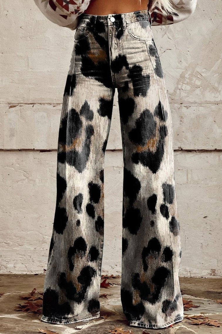 Boho Vintage Broek met Chic Print - Van Dongen Mode