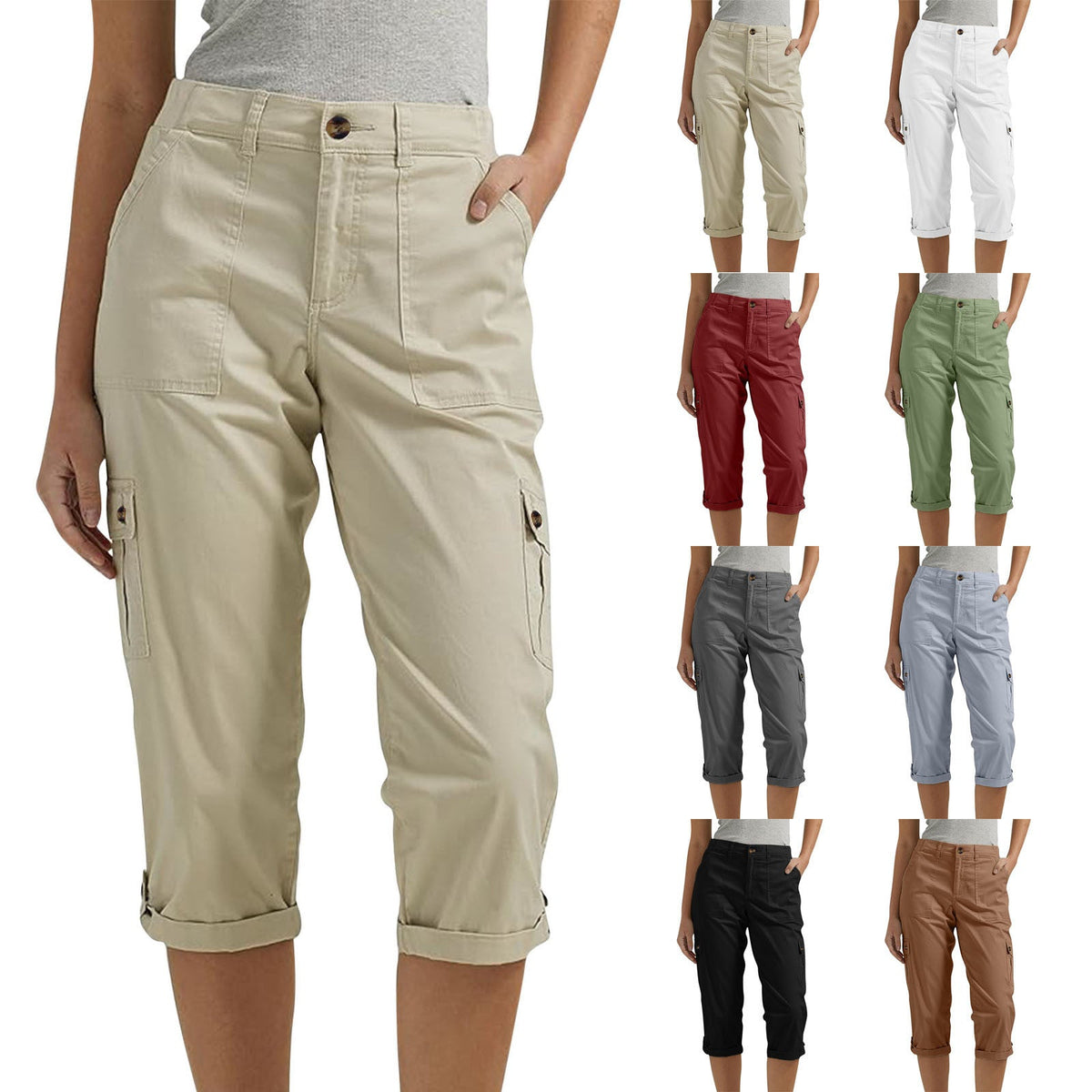 Capri Broek met Meerdere Zakken - Van Dongen Mode