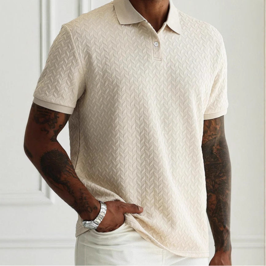 Herenpolo met Visgraatstructuur - Van Dongen Mode