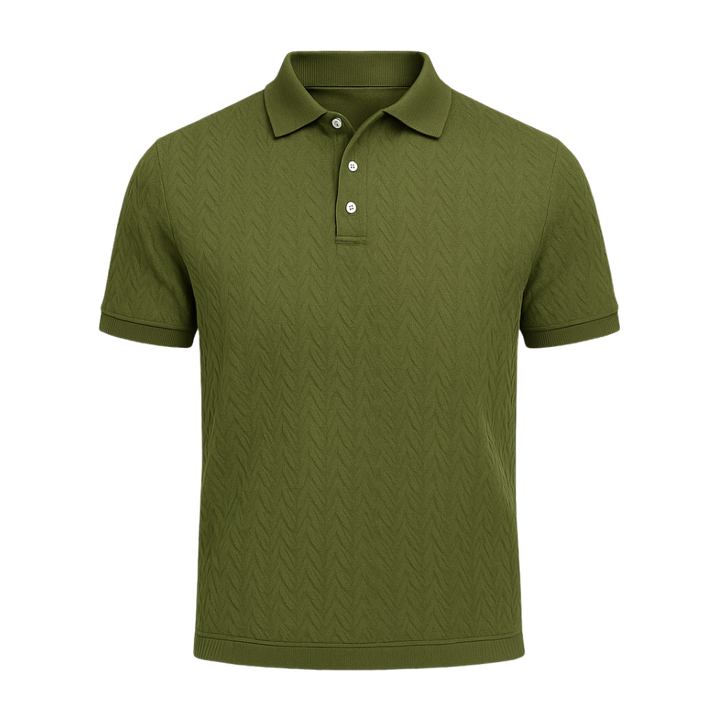 Herenpolo met Visgraatstructuur - Van Dongen Mode