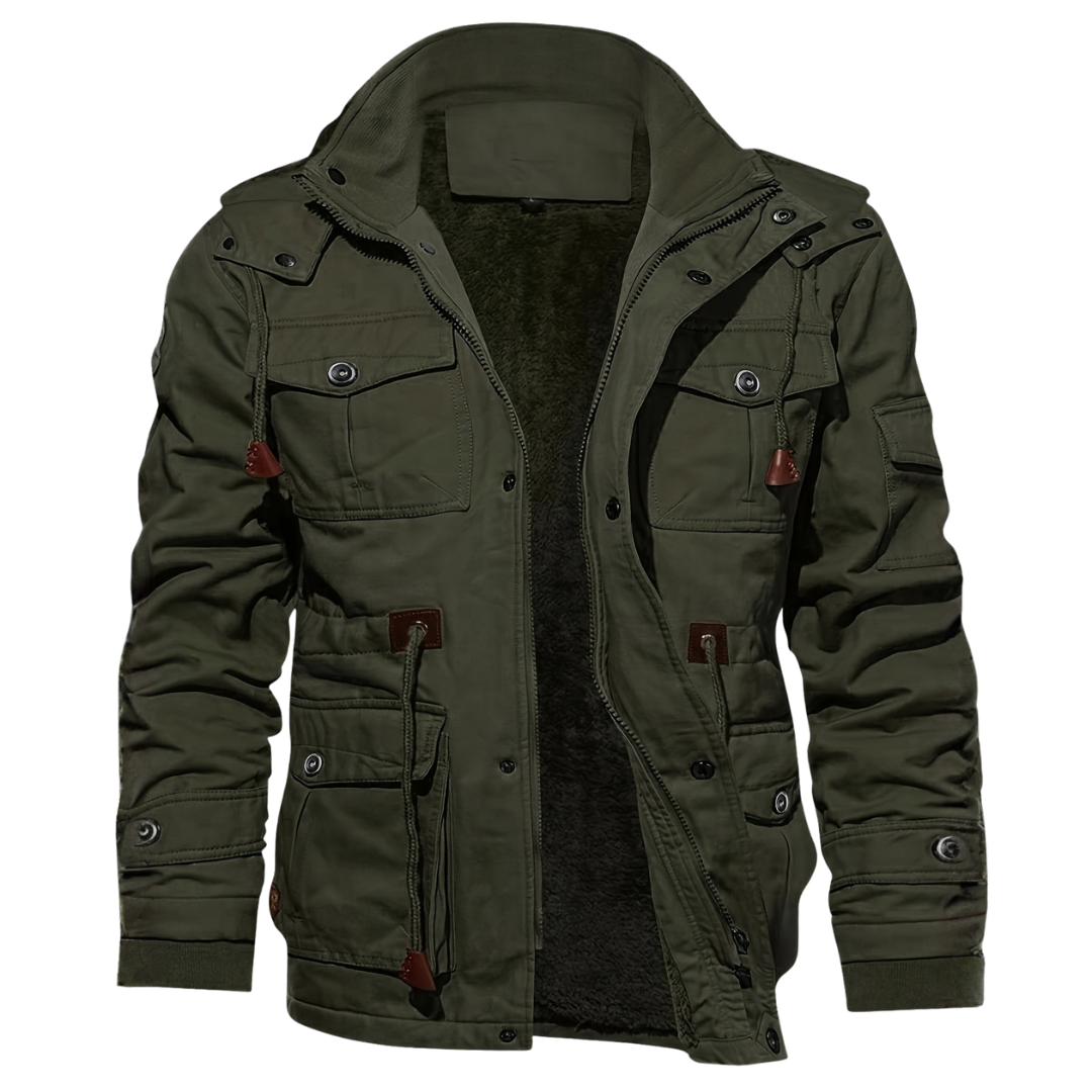 Lange Outdoor Herenjas met Pluche Voering - Van Dongen Mode