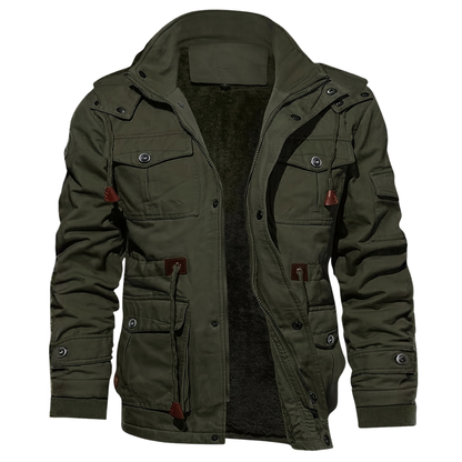 Lange Outdoor Herenjas met Pluche Voering - Van Dongen Mode
