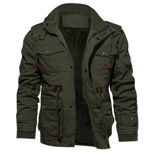 Lange Outdoor Herenjas met Pluche Voering - Van Dongen Mode