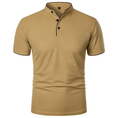 Stretch Fit Herenpolo met Moderne Kraag - Van Dongen Mode