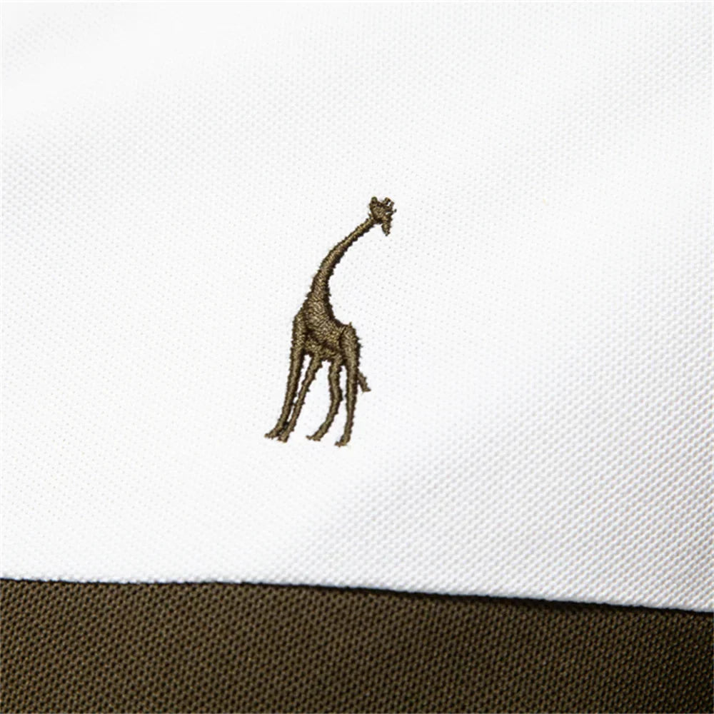 Katoenen Polo met Contrastbaan - Van Dongen Mode