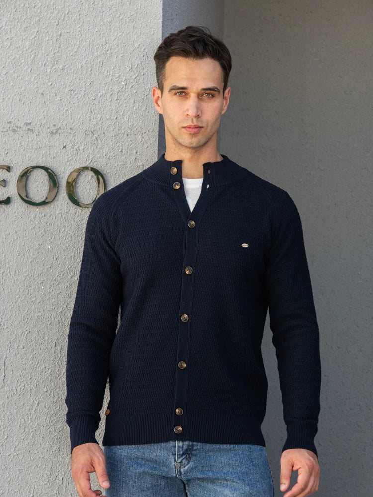 Luxe Katoenen Herenvest met Knopen - Van Dongen Mode