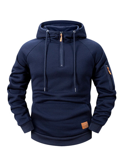 Sportieve Herenhoodie met Verstelbare Capuchon - Van Dongen Mode