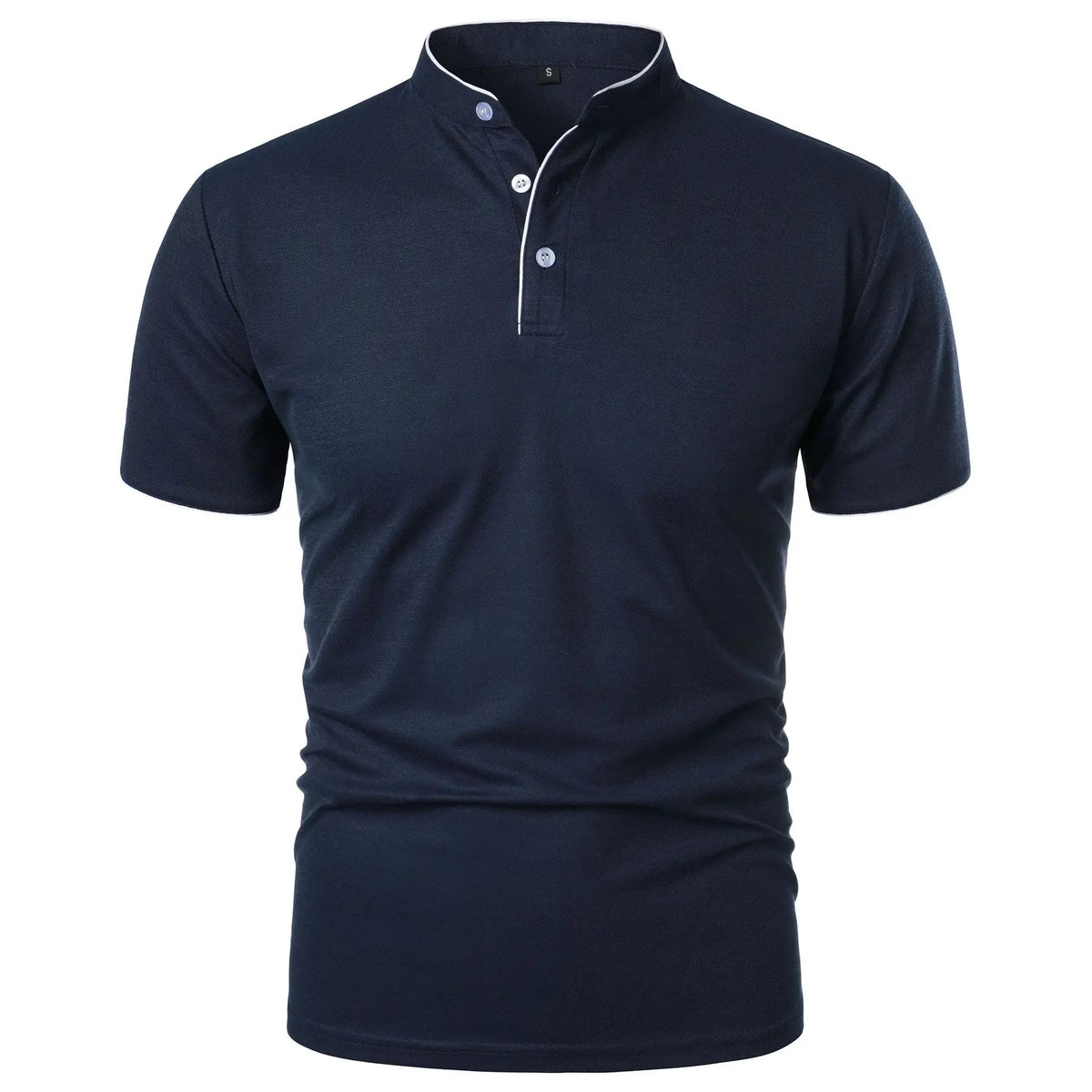 Stretch Fit Herenpolo met Moderne Kraag - Van Dongen Mode