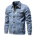 Denim Motorjack met Robuuste Afwerking - Van Dongen Mode