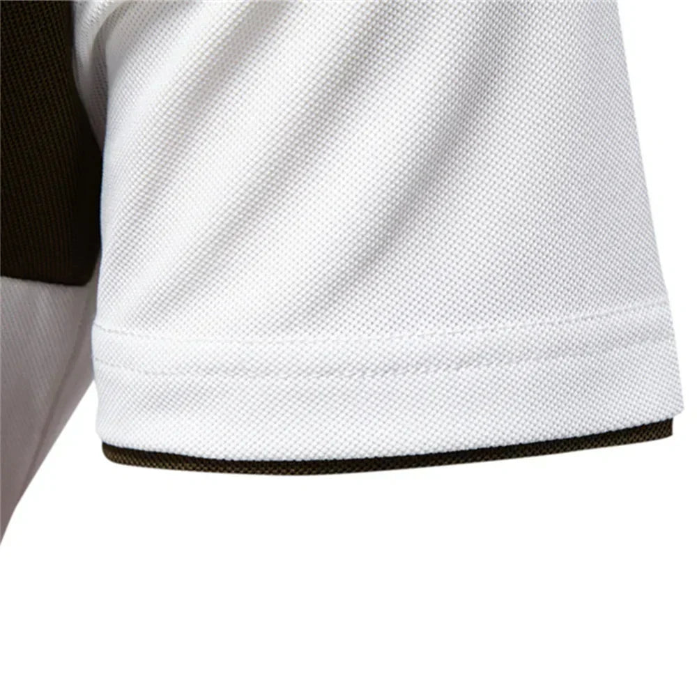 Katoenen Polo met Contrastbaan - Van Dongen Mode
