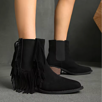 Luxe Franje Enkellaarzen - Van Dongen Mode